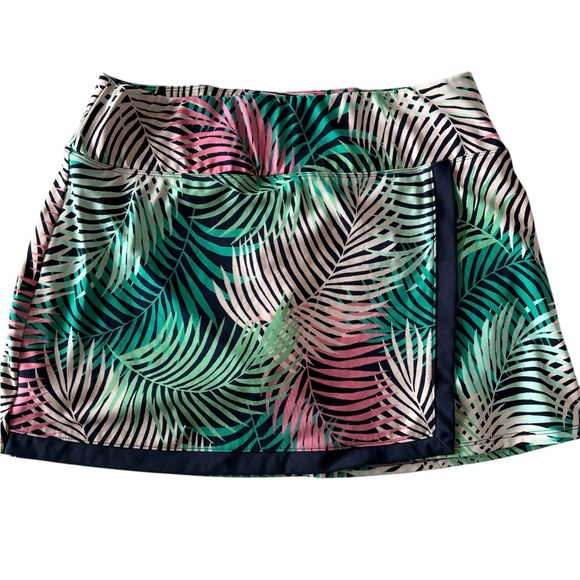 Tommy Bahama Golf Women’s Skort Palm Print Stretch Performance Pocket Size L - Picture 1 of 9